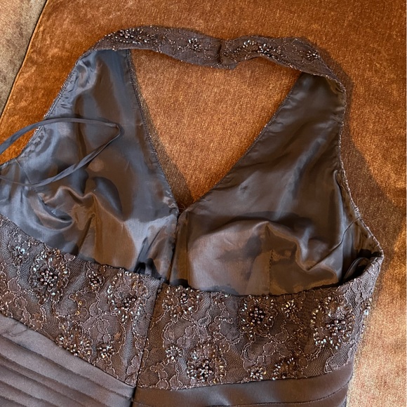 Pure Silk brown gown size 14 - Picture 6 of 9